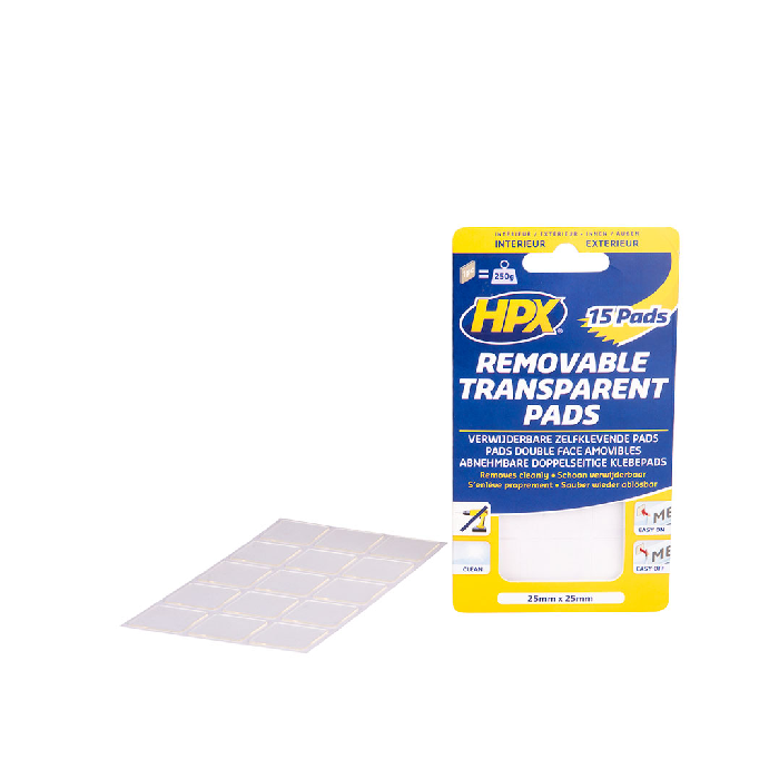 Tvöfaldir Límpúðar Glærir